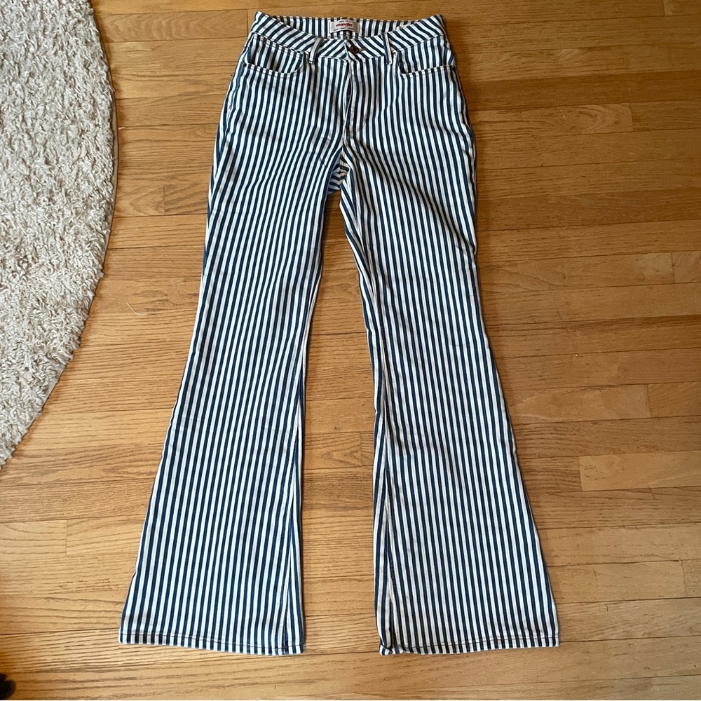 Wrangler striped flare jeans